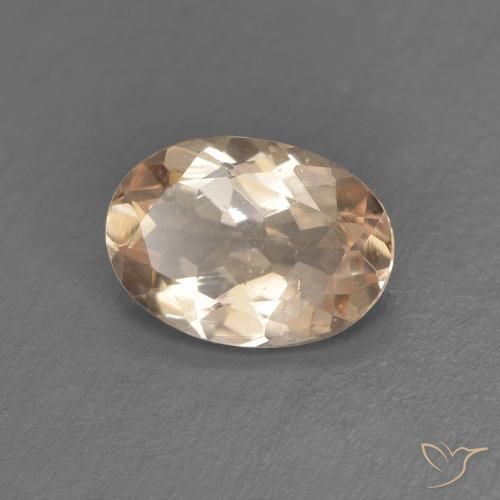 Morganita Naranja claro natural de 0.91 ct, Ovalada, VS