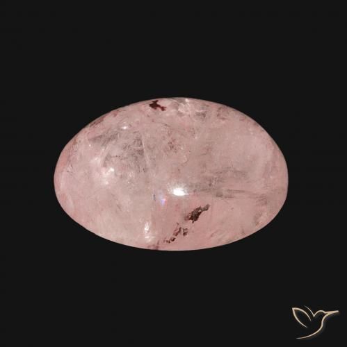Morganita Rosado flamingo natural de 9.17 ct, Ovalada, Translúcido