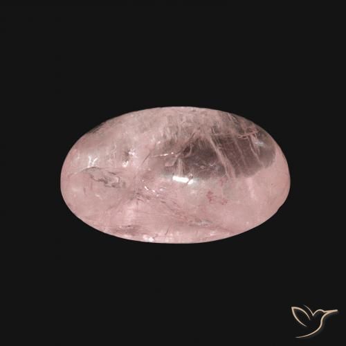 Morganita Rosado flamingo natural de 5.37 ct, Ovalada, Translúcido