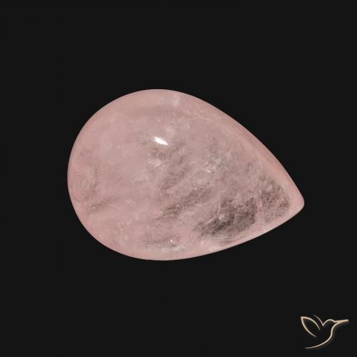 Morganita Rosado azulado natural de 5.44 ct, En forma de pera, Translúcido