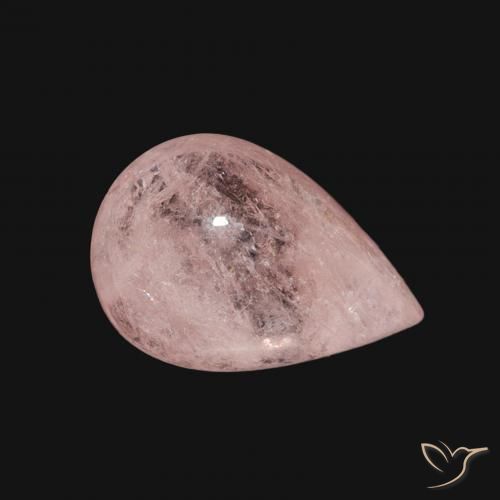 Morganita Rosado flamingo natural de 3.89 ct, En forma de pera, Transparente