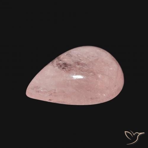 Morganita Rosado flamingo natural de 3.89 ct, En forma de pera, Transparente