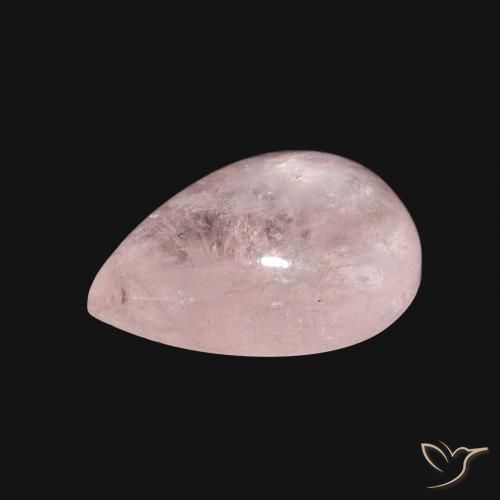 Morganita Rosado flamingo natural de 4.02 ct, En forma de pera, Transparente