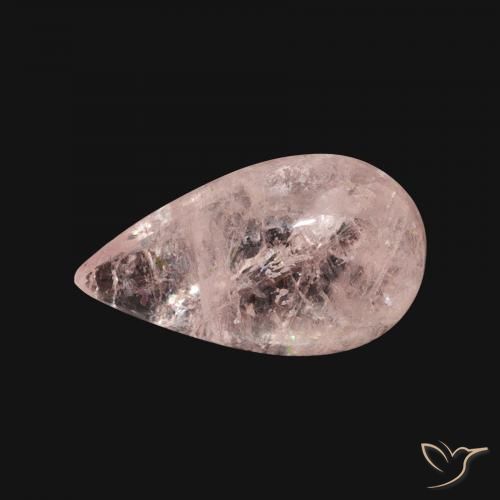 3.59ct Natural Rosado medio Morganita, En forma de pera, Transparente