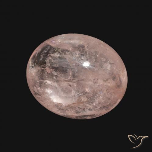 Morganita Rosado flamingo natural de 5.93 ct, Ovalada, Opaco