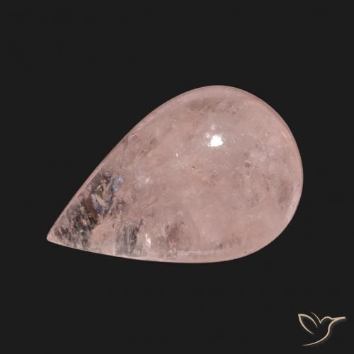 Morganita Rosado medio natural de 6.62 ct, En forma de pera, Transparente
