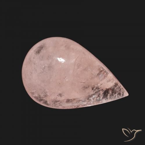 Morganita Rosado medio natural de 6.62 ct, En forma de pera, Transparente