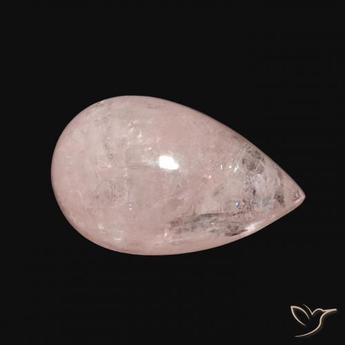 Morganita Rosado flamingo natural de 3.67 ct, En forma de pera, Transparente