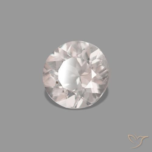 Morganita Rosado claro natural de 0.15 ct, Redondo, VVS-VS