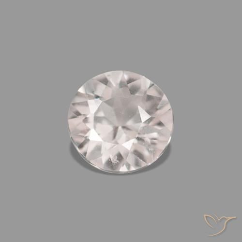 Morganita Rosado claro natural de 0.13 ct, Redondo, VVS-VS