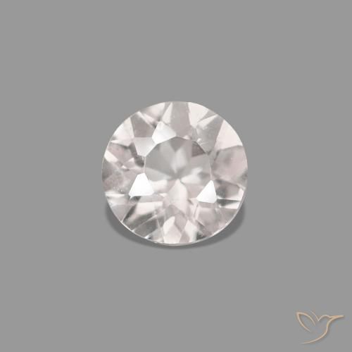 Morganita Rosado flamingo natural de 0.16 ct, Redondo, VVS-VS