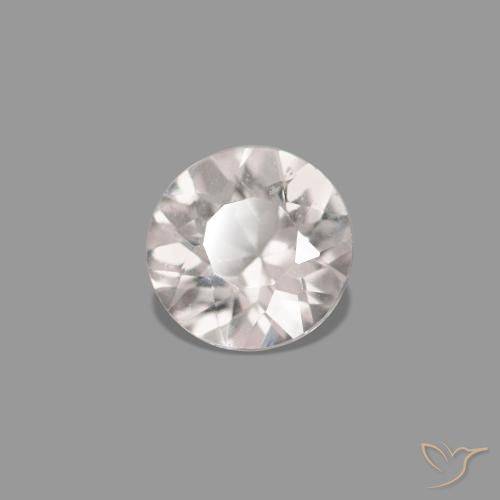 Morganita Rosado flamingo natural de 0.16 ct, Redondo, VVS-VS