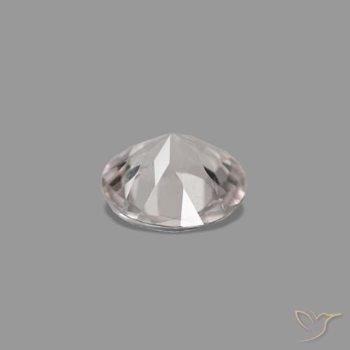 Morganita Rosado flamingo natural de 0.16 ct, Redondo, VVS-VS