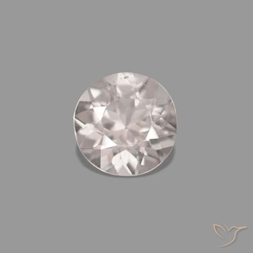 Morganita Rosado claro natural de 0.20 ct, Redondo, VVS-VS