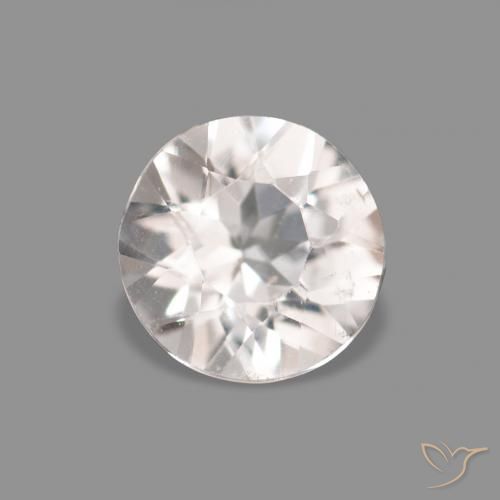 0.26ct Natural Rosado muy claro Morganita, Redondo, VVS-VS
