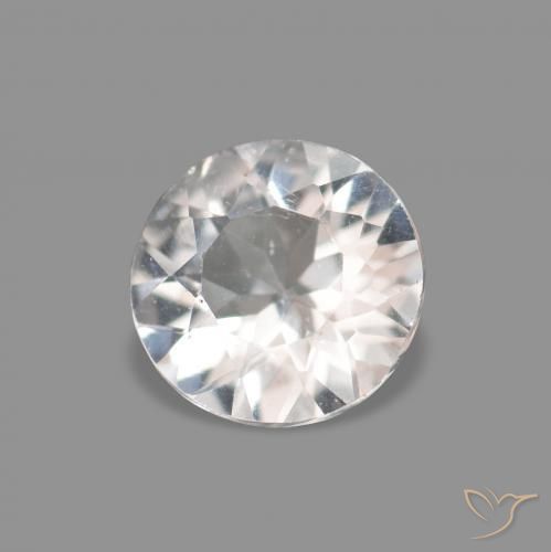 Morganita Rosado muy claro natural de 0.21 ct, Redondo, VVS-VS