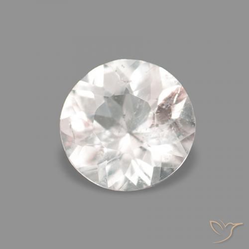 Morganita Rosado muy claro natural de 0.16 ct, Redondo, VS-SI