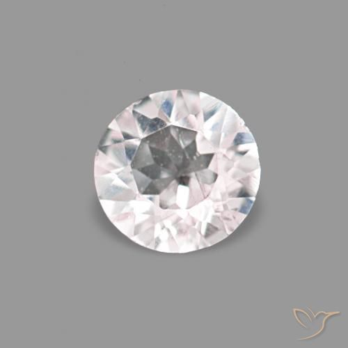Morganita Rosado claro natural de 0.12 ct, Redondo, VS