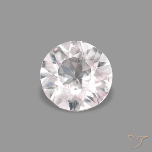 0.22ct Rosado claro Morganita, Redondo, VS