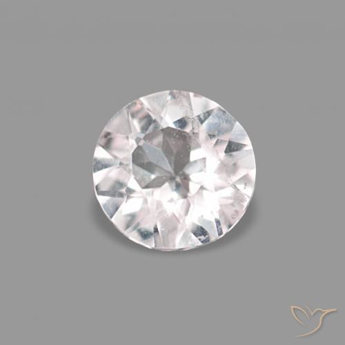 Morganita Rosado claro natural de 0.22 ct, Redondo, VS
