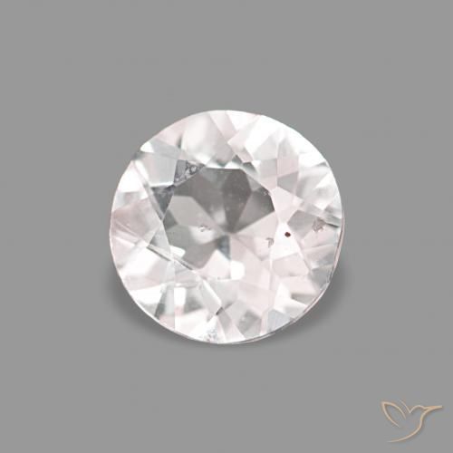 Morganita Rosado muy claro natural de 0.28 ct, Redondo, VVS-VS