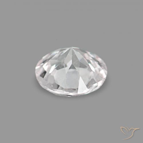Morganita Rosado muy claro natural de 0.12 ct, Redondo, VVS