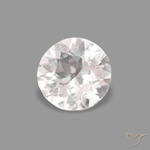 Morganita Rosado muy claro natural de 0.20 ct, Redondo, VVS