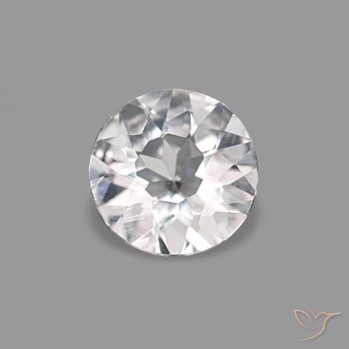 Morganita Rosado muy claro natural de 0.16 ct, Redondo, VVS
