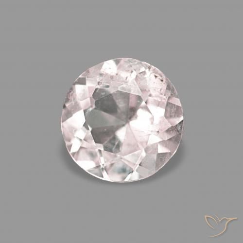 Morganita Rosado muy claro natural de 0.25 ct, Redondo, VS-SI