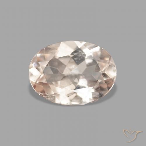 0.96ct Natural Rosado muy claro Morganita, Ovalada, VVS-VS