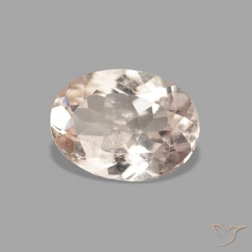 Morganita Rosado muy claro natural de 0.96 ct, Ovalada, VVS-VS