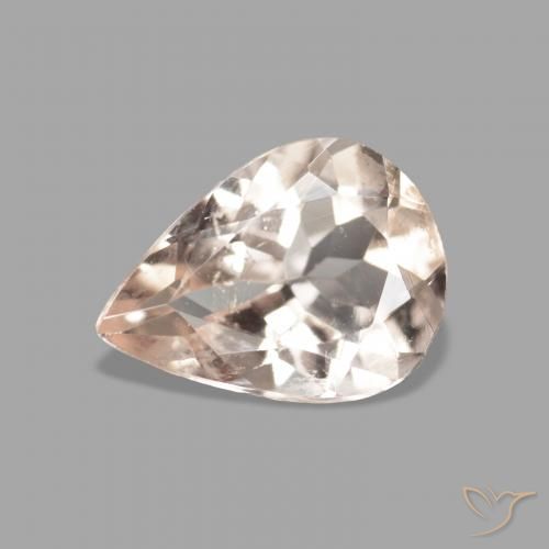 0.96ct Natural Rosado medio Morganita, En forma de pera, VS