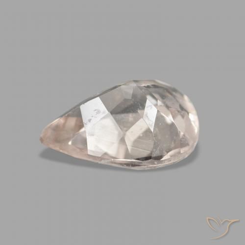 Morganita Rosado medio natural de 0.92 ct, En forma de pera, VVS-VS
