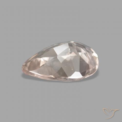 Morganita Rosado medio natural de 0.84 ct, En forma de pera, VVS-VS