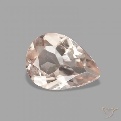 Morganita Medium Light-Pink natural de 0.83 ct, En forma de pera, VVS