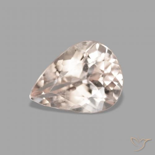 0.94ct Natural Rosado salmón Morganita, En forma de pera, VVS
