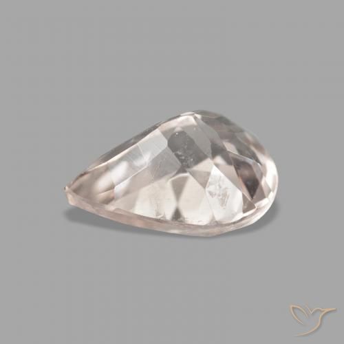 Morganita Rosado salmón natural de 0.94 ct, En forma de pera, VVS