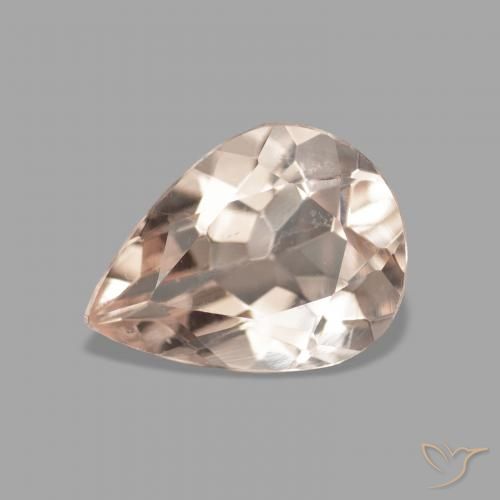 0.95ct Natural Rosado medio Morganita, En forma de pera, VVS