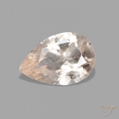 0.66ct Natural Rosado salmón Morganita, En forma de pera, VVS