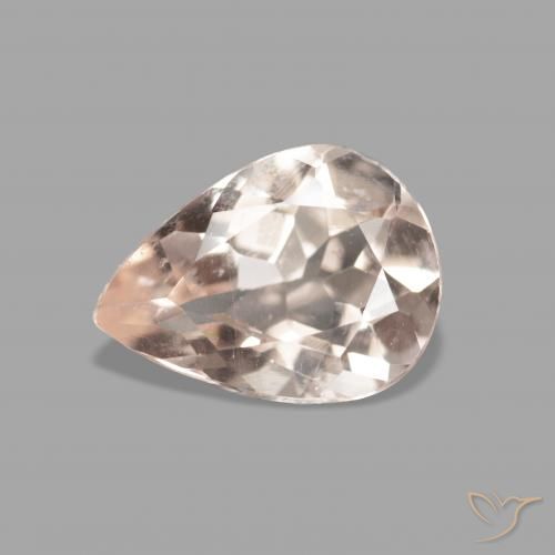 0.83ct Natural Rosado medio Morganita, En forma de pera, VVS