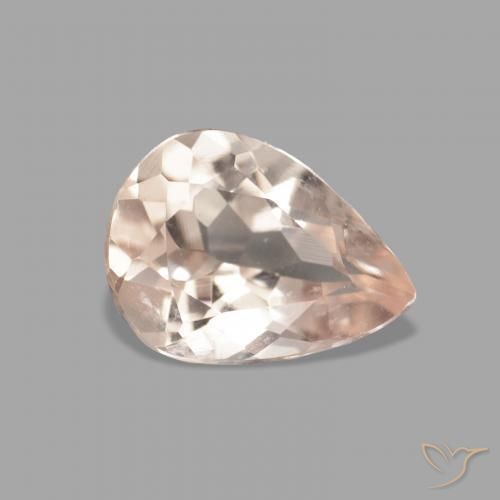 Morganita Rosado medio natural de 0.83 ct, En forma de pera, VVS