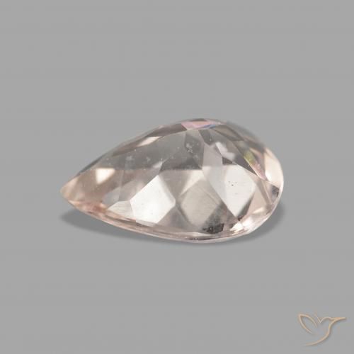 Morganita Rosado medio natural de 0.83 ct, En forma de pera, VVS
