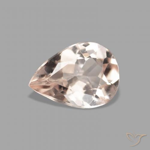 0.78ct Natural Medium Light-Pink Morganita, En forma de pera, VVS