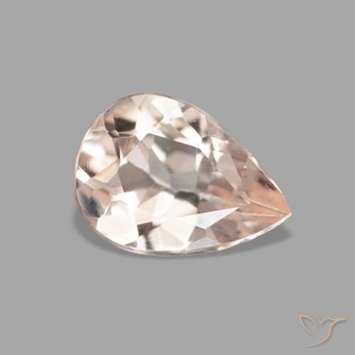 Morganita Medium Light-Pink natural de 0.78 ct, En forma de pera, VVS