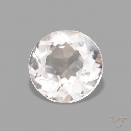 Morganita Rosado muy claro natural de 0.64 ct, Redondo, VVS