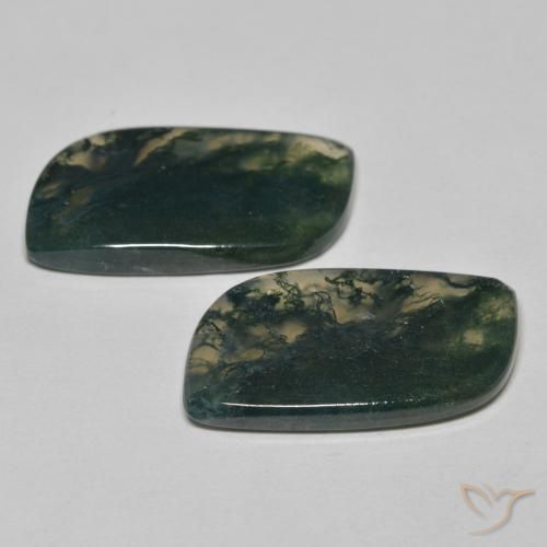 Gemas de Ágata musgosa Multicolor natural de 22.84 ct, Elegante, Transparente