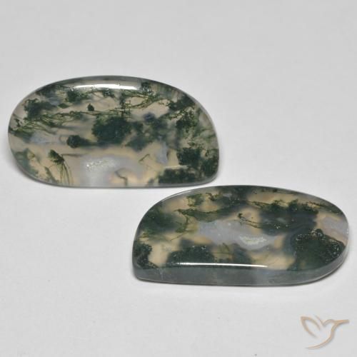 Gemas de Ágata musgosa Multicolor natural de 23.30 ct, Elegante, Transparente