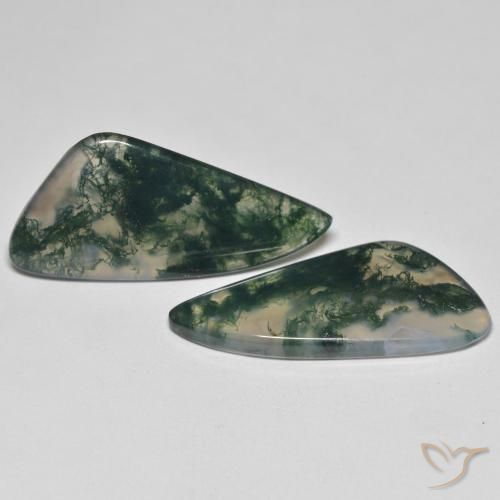 Gemas de Ágata musgosa Multicolor natural de 23.57 ct, Elegante, Transparente