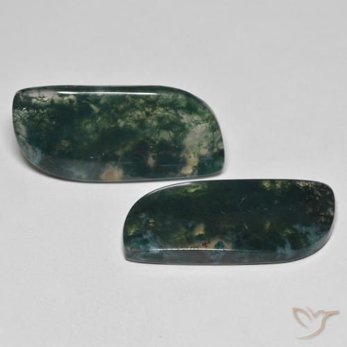 Gemas de Ágata musgosa Multicolor natural de 27.36 ct, Elegante, Transparente