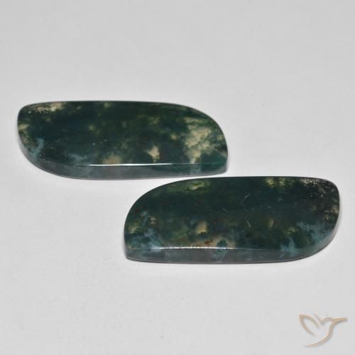 Gemas de Ágata musgosa Multicolor natural de 27.36 ct, Elegante, Transparente